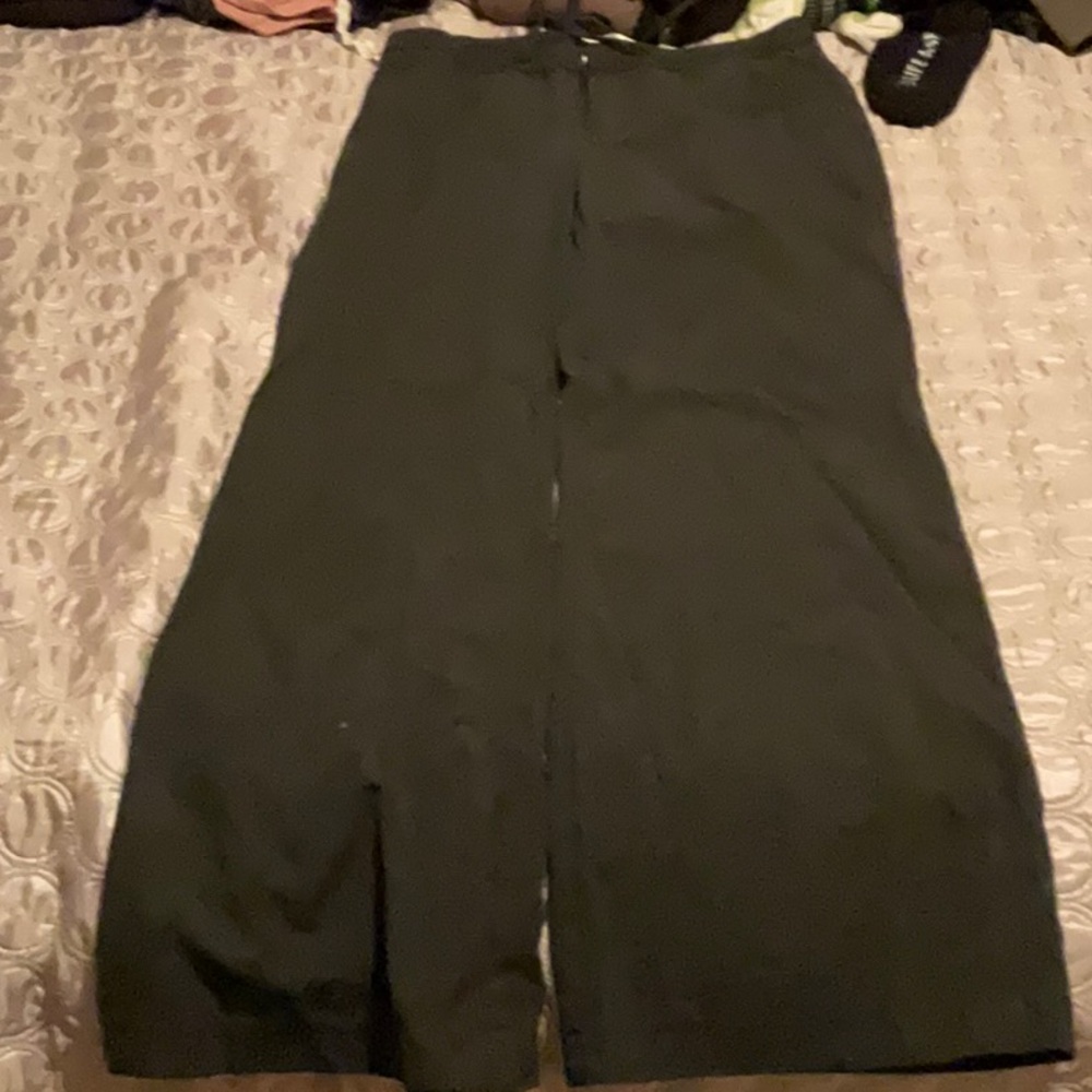 Dark gray flared pants